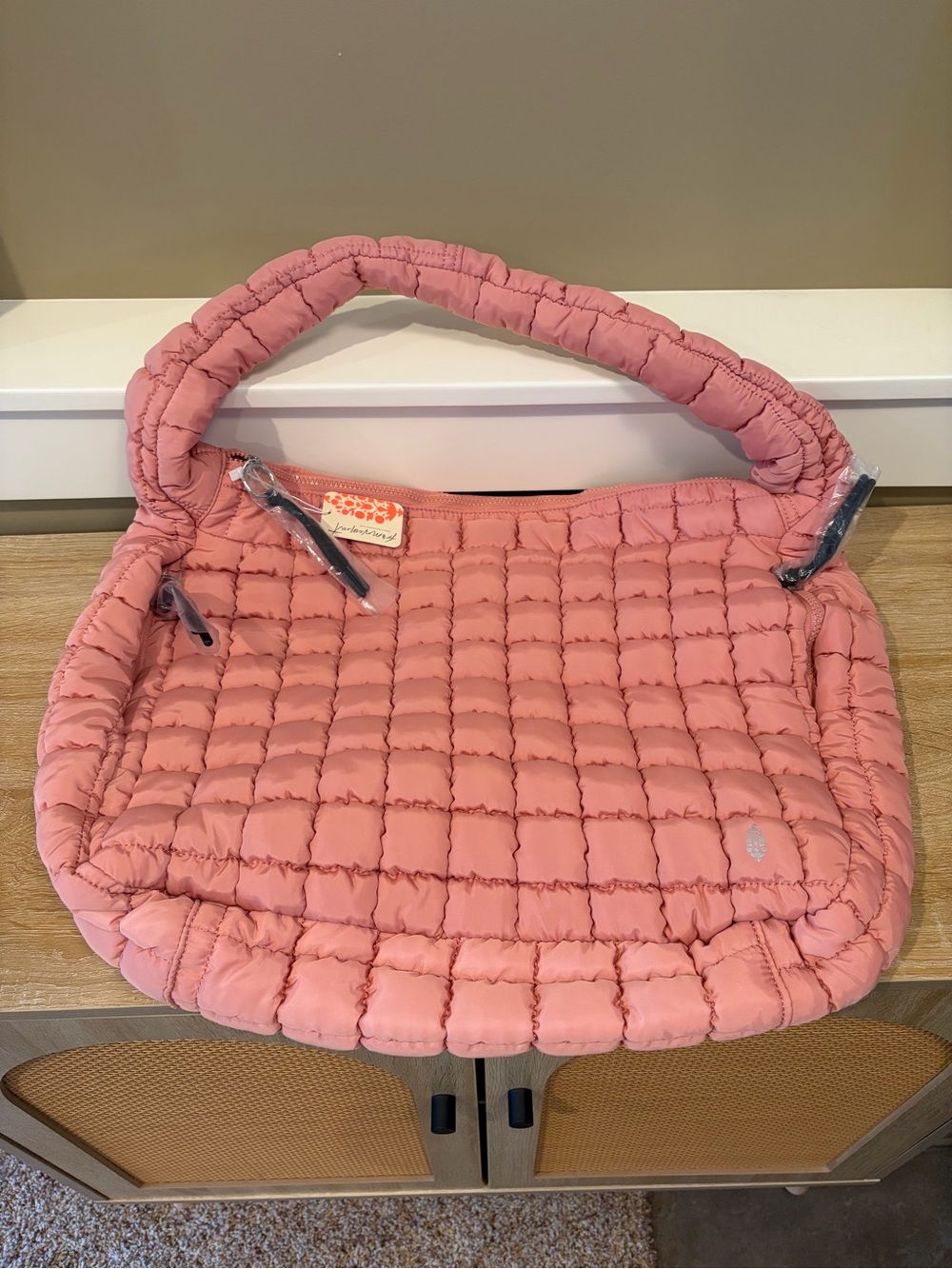 NWT FP Movement by Free People Quilted CarryAll Bag in Ballet Slipper
